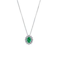 Collier Mirco Visconti Femme in Or blanc Smeraldo Z740/B10S